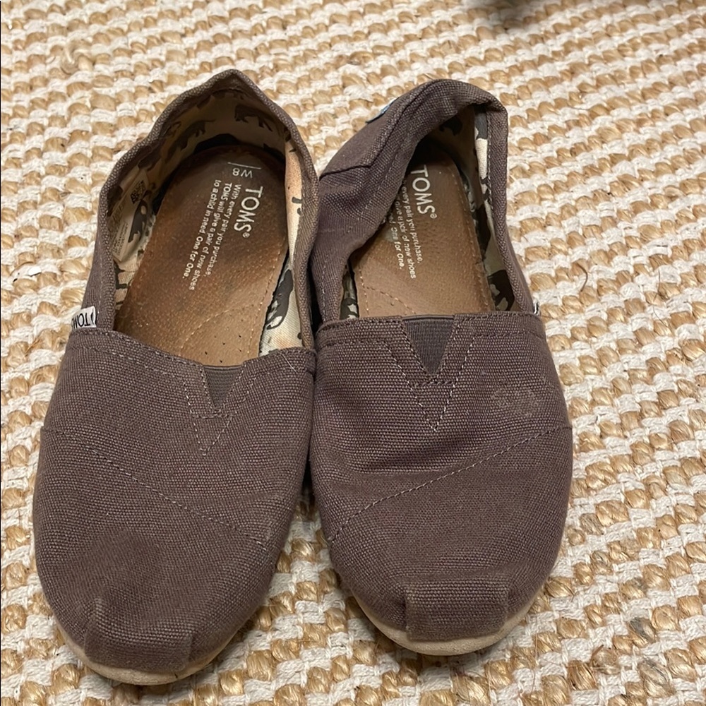 TOMS Brown Slip-On Shoes